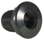 JT Manufacturing Bulkhead 3/4" Thread x Slip, Black