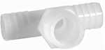 Nylon Tee 3/4" MPT x 3/4" Hose Barb x 3/4" Hose Barb