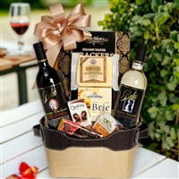 Vintage Wine and Cheese Tote