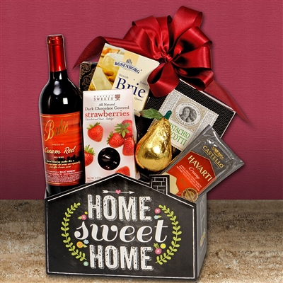 Home Sweet Home Wine Gift Basket