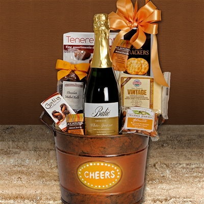 Cheers to You Sparkling Wine Gift Basket