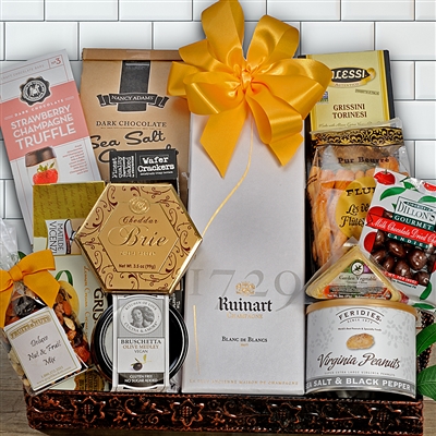 Ruinart Blanc de Blancs Champagne Gift Basket