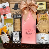 Ruinart Rose Champagne Gift Basket