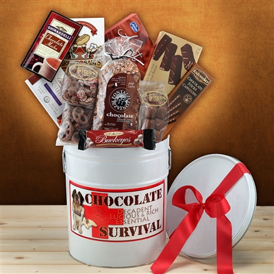 Chocolate Survival Gift Basket Tin