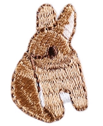 Brown Bunny Embroidery Patch
