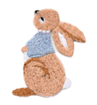 Happy Bunny Embroidered Applique