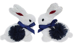 Pair of Yarn Bunnies Embroidery Patch