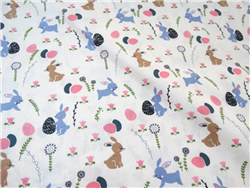 Bunny Rabbit Print Fabric