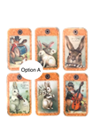 Vintage Easter Bunnies Gift Tag Set