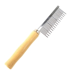 Wood Handled Rabbit Shedding Comb