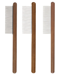 Stainless Steel Needle Grooming Combs - Set of 3