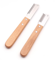 Wood Handled Grooming Knife