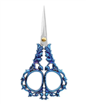 4.75" Blue Stainless Steel Grooming Scissors