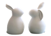 White Ceramic Bunny Figurines