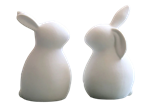 White Ceramic Bunny Figurines