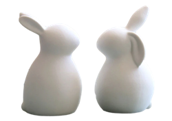 White Ceramic Bunny Figurines