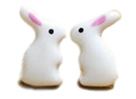 Ceramic Bunny Stud Earrings