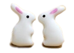 Ceramic Bunny Stud Earrings