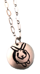 Stamped Bunny Necklace