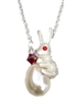 Teardrop Pearl Bunny Necklace