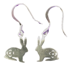 Stainless Steel Dangle Bunny Earrings