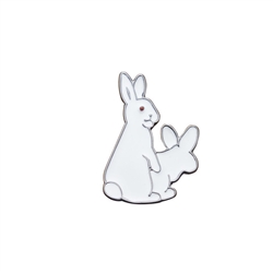 Busy Bunny Brooch/Lapel Pin
