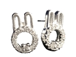 .925 Sterling Silver Rabbit Earrings