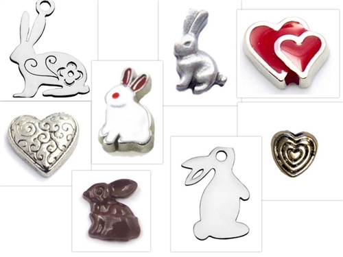 More Charms for Custom Bunny Floating Necklace, Bracelet and Keychain