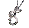 .925 Sterling Silver Rabbit Necklace