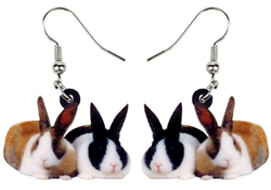 Acrylic Bunny Dangle Earrings