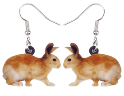 Acrylic Bunny Dangle Earrings