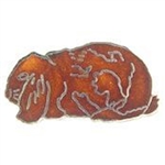 Brown Lop Rabbit Pin/Brooch