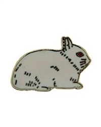 Netherland Dwarf Rabbit Pin/Brooch