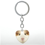 Guinea Pig Heart Keychain