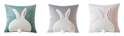 All Things Bunnies Velvet Bunny Butt Throw Pillows