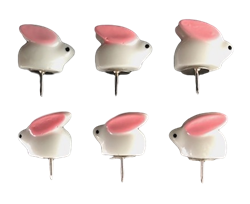 Bunny Push Pin/Thumb Tacks - Set of 6