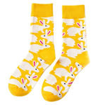 All Things Bunnies Yellow/White Bunny Socks