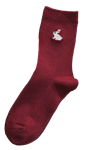 All Things Bunnies Burgundy Bunny Socks