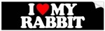 I Love My Rabbit Bumper Sticker