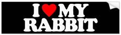 I Love My Rabbit Bumper Sticker