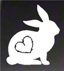 Bunny with Barbed Wire Heart Decal/Sticker