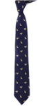 Mens Navy Jacquard Rabbit Pattern Tie