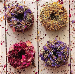 Floral Timothy Hay Donut Mix Treats
