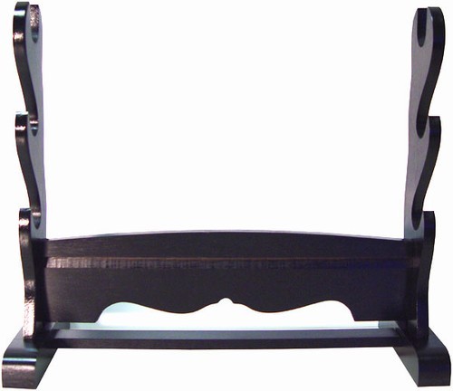 3 Tier Black Wooden Sword Stand