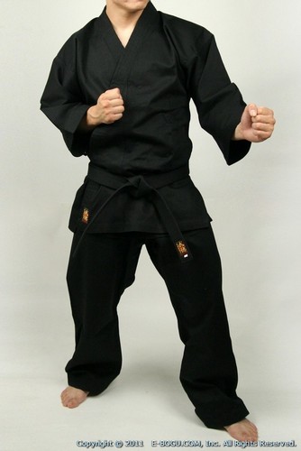 Top Quality 14 oz Black Kenpo Uniform Set