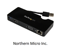 <!430>USB 3.0 Travel Docking Station - HDMI or VGA, Startech, USB3SMDOCKHV