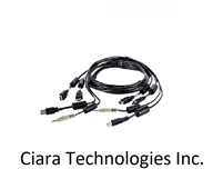 <!510>Vertiv - Video - USB - audio cable - USB Type B, mini jack, HDMI (M) to USB, mini jack, DVI-D (M) - 6 ft, Vertiv , CBL0168