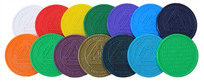 RE Style B - Plastic AA Anniversary Chips - Assorted Colors | Normally $ .20 each