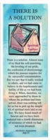 There Is a Solution AA laminated recovery bookmark featuring the Big Book passage from Alcoholics Anonymous