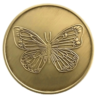 Butterfly Recovery Medallion with the Serenity Prayer on the Back